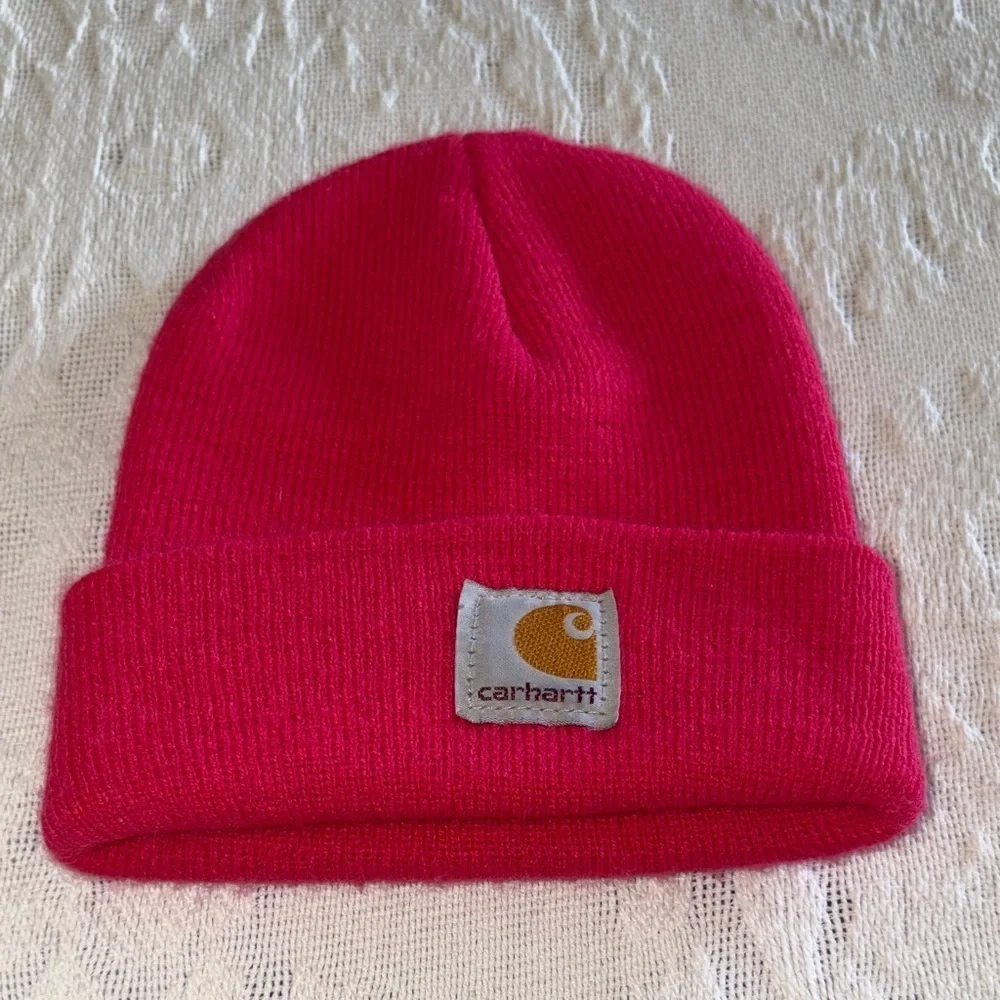 Gently Loved Carhartt Kids Bright Pink Knit Hat